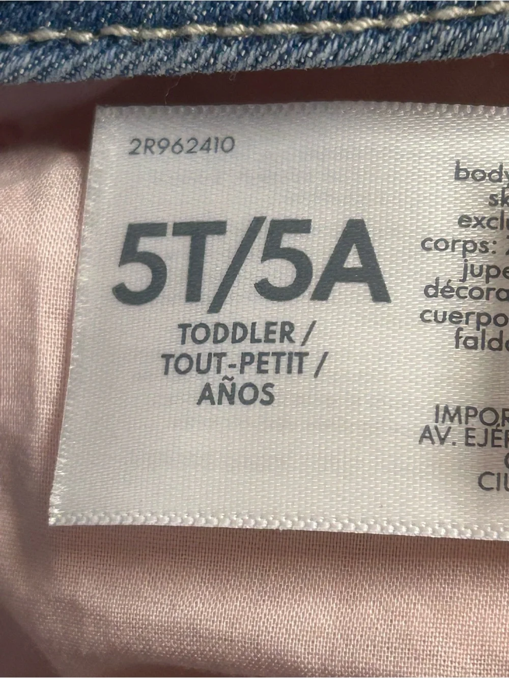 OshKosh B'gosh Blue Denim Bib Detail